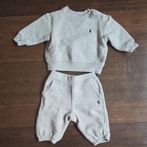 Ralph Lauren Kids Gray Sweatpants & Sweatshirt Set